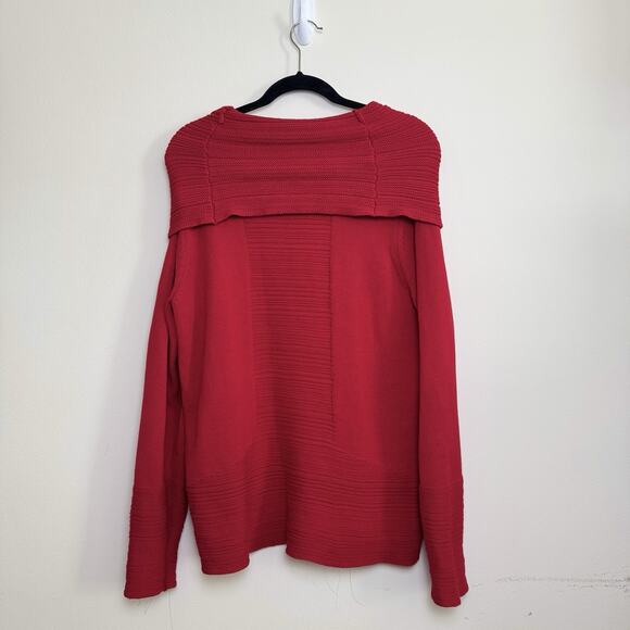 Calvin Klein Cowl Neck Sweater Red Women's Size L - Picture 2 of 3
